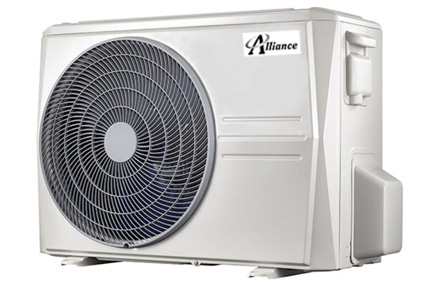 Alliance Outdoor Aircon Unit Alliance outdoor air conditioner compressor and condenser unit for residential and commercial heating and cooling installations.
